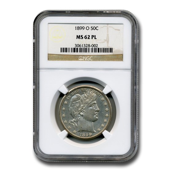 1899-O Barber Half Dollar MS-62 NGC (PL) 1899-O Barber Half Dollar MS-62 NGC (PL)